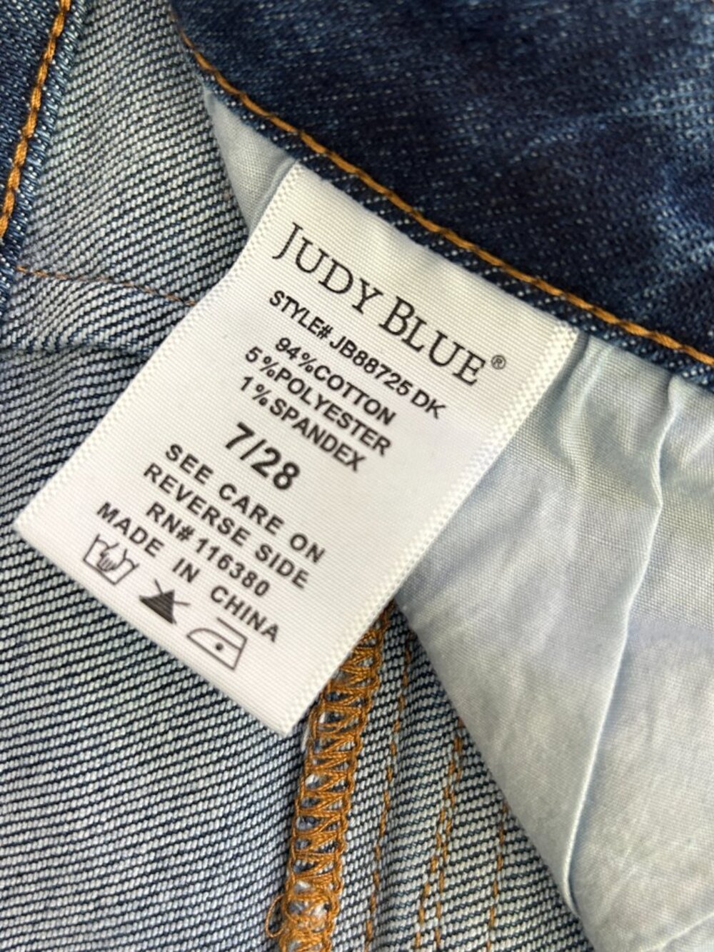 Judy Blue Jeans Womens 7/28 Wide Leg Cargo High Rise Dark Wash Stretch Denim - Picture 7 of 7